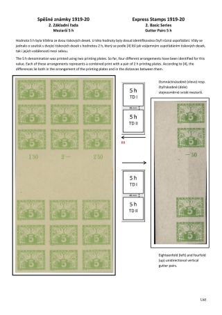 ČESKOSLOVENSKO - SPĚŠNÉ ZNÁMKY 1919-20 – sheet 14