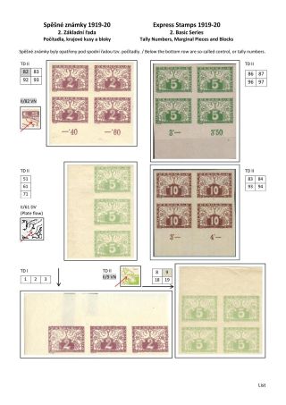 ČESKOSLOVENSKO - SPĚŠNÉ ZNÁMKY 1919-20 – sheet 15