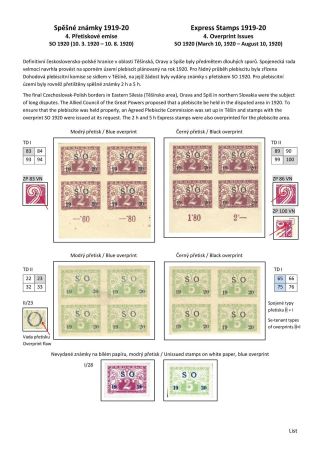 ČESKOSLOVENSKO - SPĚŠNÉ ZNÁMKY 1919-20 – sheet 21