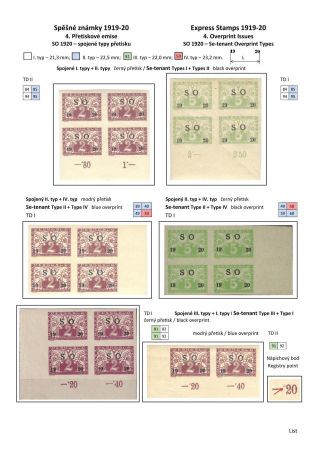 ČESKOSLOVENSKO - SPĚŠNÉ ZNÁMKY 1919-20 – sheet 23