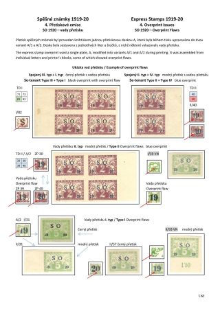 ČESKOSLOVENSKO - SPĚŠNÉ ZNÁMKY 1919-20 – sheet 24