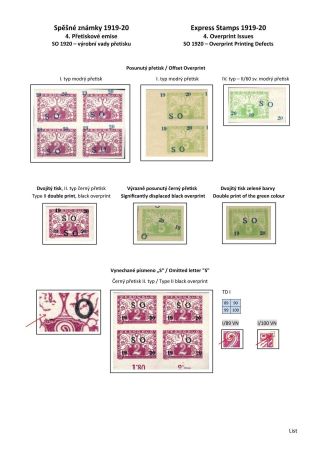 ČESKOSLOVENSKO - SPĚŠNÉ ZNÁMKY 1919-20 – sheet 25
