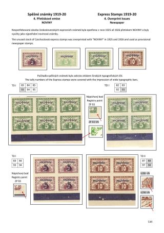 ČESKOSLOVENSKO - SPĚŠNÉ ZNÁMKY 1919-20 – sheet 26
