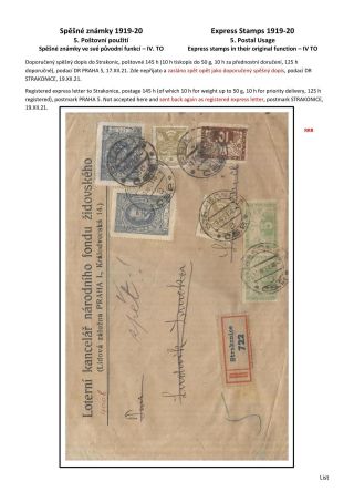 ČESKOSLOVENSKO - SPĚŠNÉ ZNÁMKY 1919-20 – list 35