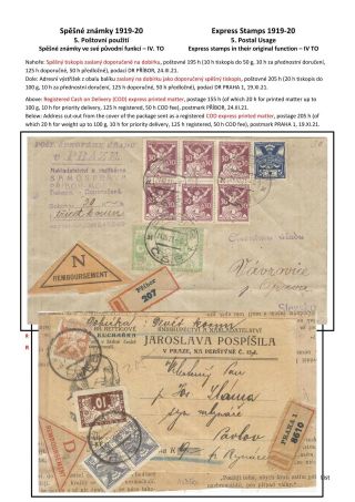 ČESKOSLOVENSKO - SPĚŠNÉ ZNÁMKY 1919-20 – list 39