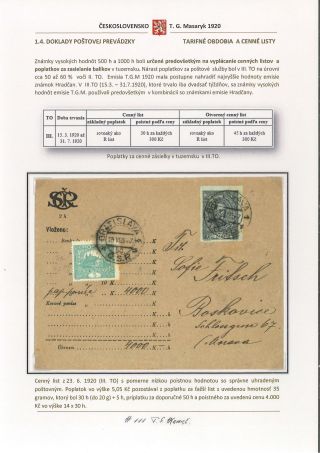 PŘÍLEŽITOSTNÁ EMISE K 70. NAROZENINÁM T. G. MASARYKA – list 27