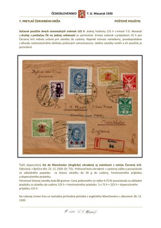 PŘÍLEŽITOSTNÁ EMISE K 70. NAROZENINÁM T. G. MASARYKA – list 78