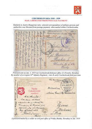 VOM KARL I. ZUM MASARYK: POSTGESCHICHTE DER TSCHECHOSLOWAKEI 1918-19 – Blatt 38