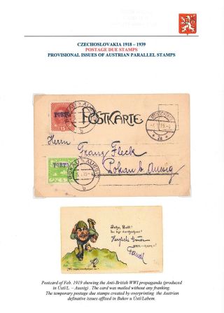 VOM KARL I. ZUM MASARYK: POSTGESCHICHTE DER TSCHECHOSLOWAKEI 1918-19 – Blatt 40
