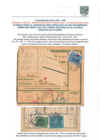 VOM KARL I. ZUM MASARYK: POSTGESCHICHTE DER TSCHECHOSLOWAKEI 1918-19 – Blatt 62