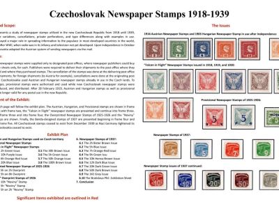 ČESKOSLOVENSKÉ NOVINOVÉ ZNÁMKY 1918-1939 (format A3)