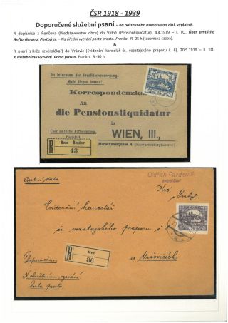 ÚŘEDNÍ PSANÍ OSVOBOZENÁ OD POŠTOVNÉHO 1867-1945 – list 8