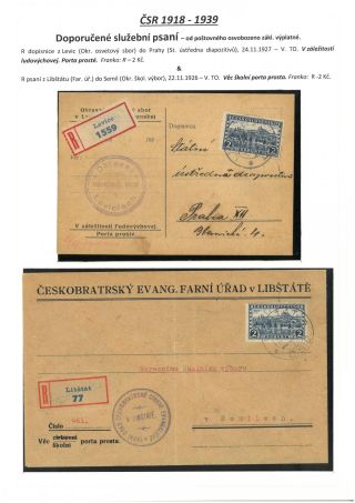 ÚŘEDNÍ PSANÍ OSVOBOZENÁ OD POŠTOVNÉHO 1867-1945 – list 12