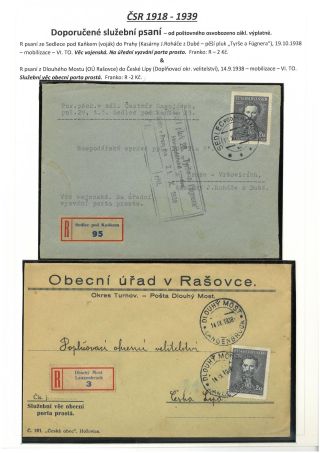 ÚŘEDNÍ PSANÍ OSVOBOZENÁ OD POŠTOVNÉHO 1867-1945 – list 16