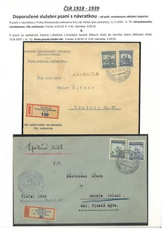 ÚŘEDNÍ PSANÍ OSVOBOZENÁ OD POŠTOVNÉHO 1867-1945 – list 18
