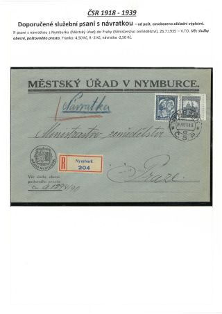 ÚŘEDNÍ PSANÍ OSVOBOZENÁ OD POŠTOVNÉHO 1867-1945 – list 20