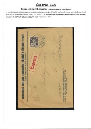 ÚŘEDNÍ PSANÍ OSVOBOZENÁ OD POŠTOVNÉHO 1867-1945 – list 23