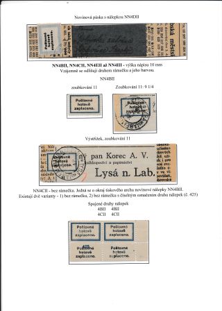 Československo - Provizorní novinové nálepky 1918-1919 – list 5