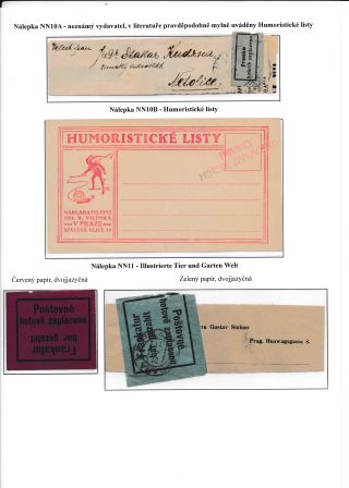 Československo - Provizorní novinové nálepky 1918-1919 – list 8