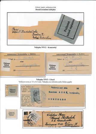 Československo - Provizorní novinové nálepky 1918-1919 – list 9