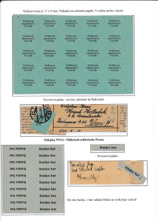 Československo - Provizorní novinové nálepky 1918-1919 – list 10