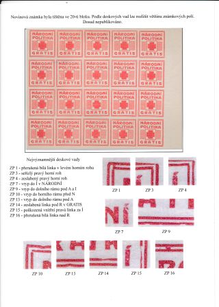 Československo - Provizorní novinové nálepky 1918-1919 – list 13