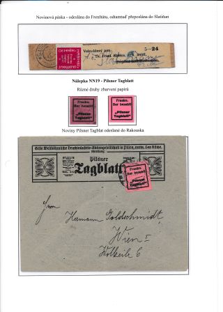 Československo - Provizorní novinové nálepky 1918-1919 – list 15