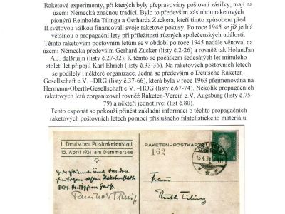 RAKETOVÁ POŠTA NA ÚZEMÍ NĚMECKA V OBDOBÍ 1955-1965