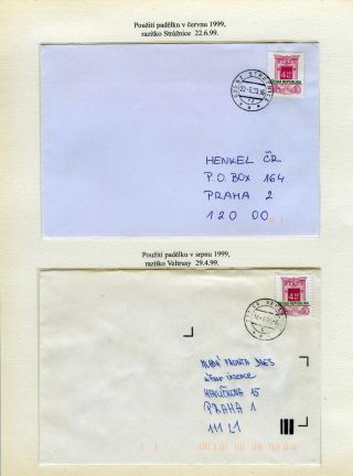 PADĚLKY POŠTOVNÍCH ZNÁMEK ČR KE ŠKODĚ POŠTY – list 12
