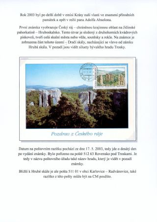 ANALOGICKÉ POHLEDNICE ČESKÉ REPUBLIKY – list 16