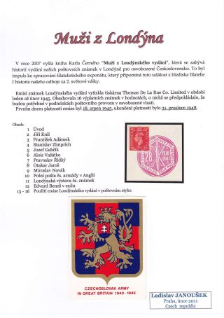 DIE MÄNNER AUS LONDON (TSCHECHOSLOWAKISCHE SOLDATEN IM AUSLAND IM 2. WELTKRIEG) – Blatt 1