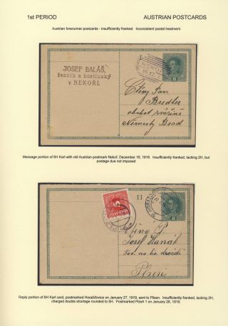 ČESKOSLOVENSKO 1918-1939: DVOJITÉ DOPISNICE V POŠTOVNÍM POUŽITÍ – list 7