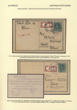 ČESKOSLOVENSKO 1918-1939: DVOJITÉ DOPISNICE V POŠTOVNÍM POUŽITÍ – list 8