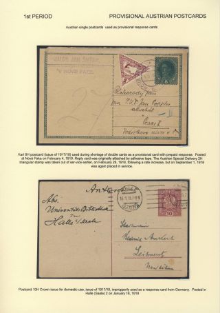 ČESKOSLOVENSKO 1918-1939: DVOJITÉ DOPISNICE V POŠTOVNÍM POUŽITÍ – list 10