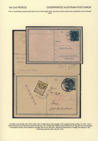 ČESKOSLOVENSKO 1918-1939: DVOJITÉ DOPISNICE V POŠTOVNÍM POUŽITÍ – list 22