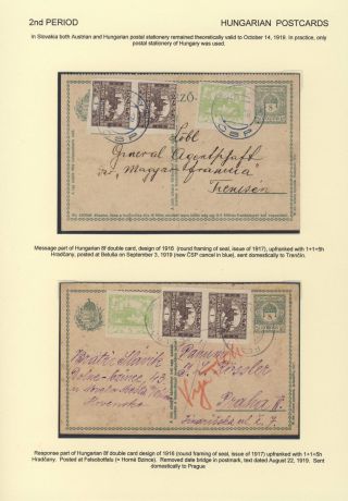 ČESKOSLOVENSKO 1918-1939: DVOJITÉ DOPISNICE V POŠTOVNÍM POUŽITÍ – list 27