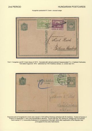 ČESKOSLOVENSKO 1918-1939: DVOJITÉ DOPISNICE V POŠTOVNÍM POUŽITÍ – list 28
