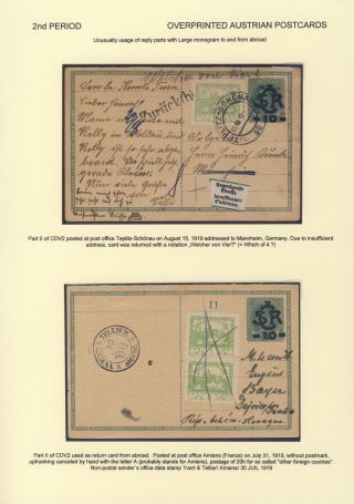 ČESKOSLOVENSKO 1918-1939: DVOJITÉ DOPISNICE V POŠTOVNÍM POUŽITÍ – list 32