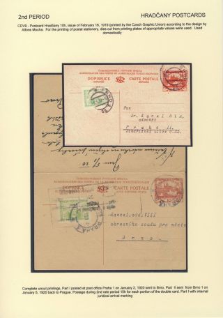 ČESKOSLOVENSKO 1918-1939: DVOJITÉ DOPISNICE V POŠTOVNÍM POUŽITÍ – list 36