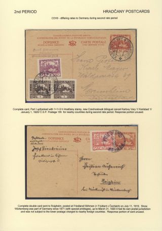 ČESKOSLOVENSKO 1918-1939: DVOJITÉ DOPISNICE V POŠTOVNÍM POUŽITÍ – list 37