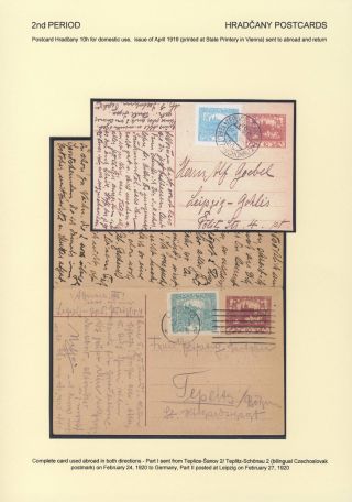 ČESKOSLOVENSKO 1918-1939: DVOJITÉ DOPISNICE V POŠTOVNÍM POUŽITÍ – list 39