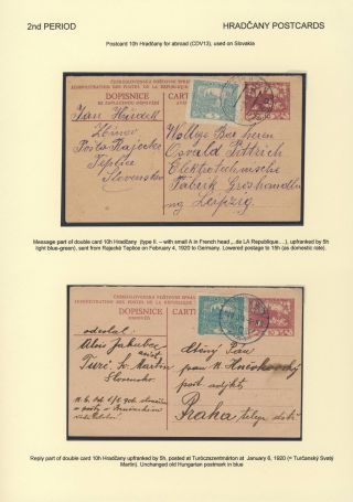 ČESKOSLOVENSKO 1918-1939: DVOJITÉ DOPISNICE V POŠTOVNÍM POUŽITÍ – list 42
