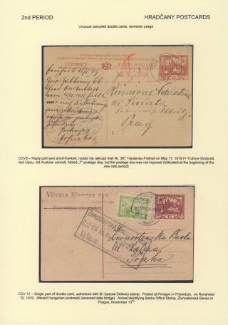 ČESKOSLOVENSKO 1918-1939: DVOJITÉ DOPISNICE V POŠTOVNÍM POUŽITÍ – list 46