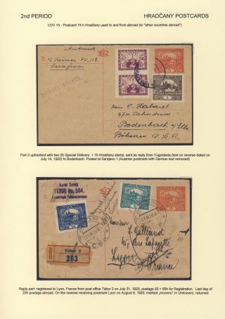 ČESKOSLOVENSKO 1918-1939: DVOJITÉ DOPISNICE V POŠTOVNÍM POUŽITÍ – list 48
