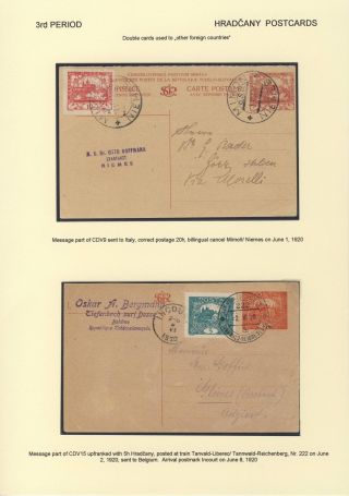 ČESKOSLOVENSKO 1918-1939: DVOJITÉ DOPISNICE V POŠTOVNÍM POUŽITÍ – list 55