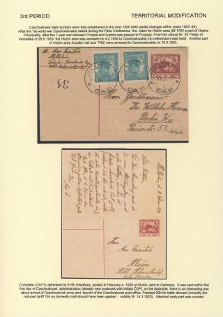ČESKOSLOVENSKO 1918-1939: DVOJITÉ DOPISNICE V POŠTOVNÍM POUŽITÍ – list 59