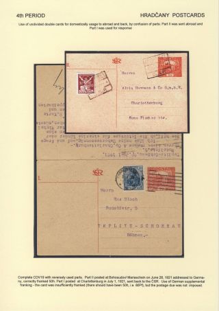 ČESKOSLOVENSKO 1918-1939: DVOJITÉ DOPISNICE V POŠTOVNÍM POUŽITÍ – list 70