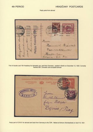 ČESKOSLOVENSKO 1918-1939: DVOJITÉ DOPISNICE V POŠTOVNÍM POUŽITÍ – list 72