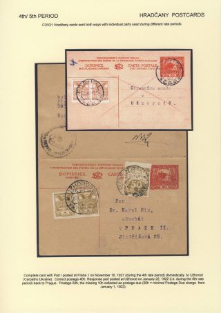 ČESKOSLOVENSKO 1918-1939: DVOJITÉ DOPISNICE V POŠTOVNÍM POUŽITÍ – list 76