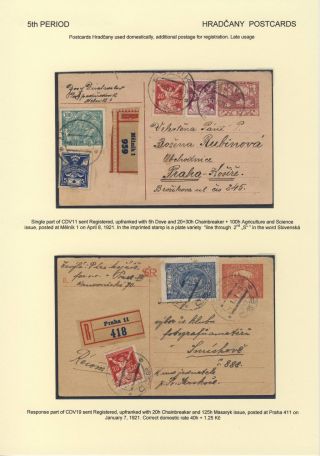 ČESKOSLOVENSKO 1918-1939: DVOJITÉ DOPISNICE V POŠTOVNÍM POUŽITÍ – list 78